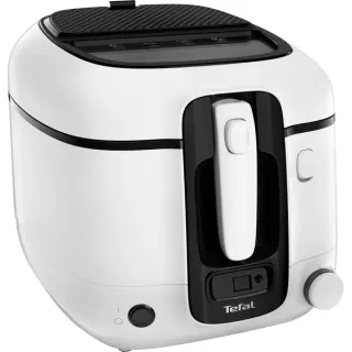 Tefal Fritteuse Super Uno FR3140 (weiß/schwarz, 1.800 Watt, Ölbehälter 2,2 Liter, Timer)