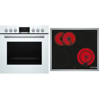 Bosch HND411LW63 Serie 4, Herdset (weiß/edelstahl)