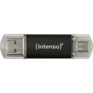 Intenso Twist Line 256 GB, USB-Stick (anthrazit/transparent, USB-A 3.2 Gen 1, USB-C 3.2 Gen 1)