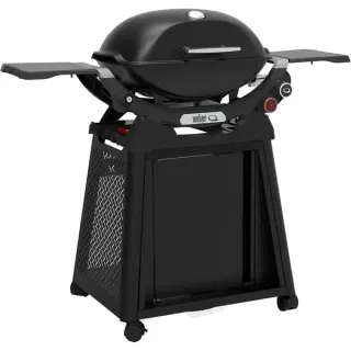 Weber Gasgrill Q 2800N+ mit Premium-Rollwagen (schwarz, 5,28 kW, mit Seitentischen)