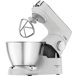 Kenwood Titanium Chef Baker Küchenmaschine KVC65.001WH (weiß, 1.200 Watt, integrierte Waage, Timer)