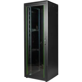 Digitus Netzwerkschrank Unique Serie - 800x800 mm (BxT), IT-Schrank (schwarz, 47 Höheneinheiten)