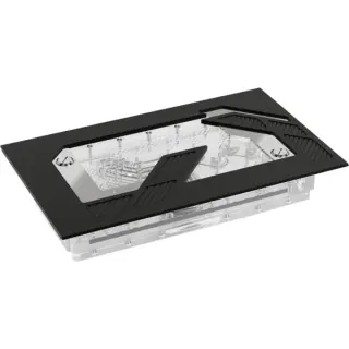 Alphacool Apex Distroplate, Verteiler (schwarz/transparent, mit Apex Pumpe)