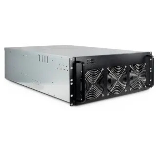 Inter-Tech 4W2 MINING-RACK, Server-Gehäuse (schwarz, 4 Höheneinheiten)
