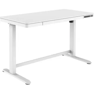 Digitus Elektrisch höhenverstellbarer Schreibtisch mit USB-Ladestation und Schublade DA-90406 (weiß)