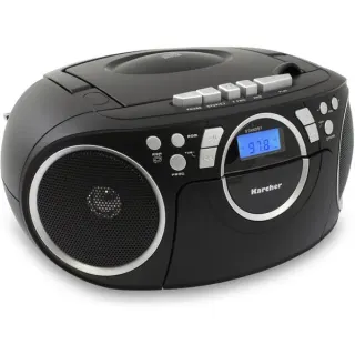 Karcher RR 5042-B, Radio (schwarz, CD-Player, Kassettenplayer, UKW-Radio, AUX)