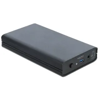 DeLOCK Externes Gehäuse für 3.5″ SATA HDD mit SuperSpeed USB, Laufwerksgehäuse (schwarz)