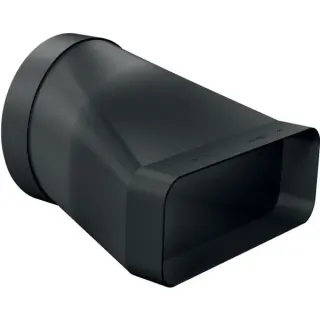Neff Adapterstück Z861SI0, Ø 150mm, Rohr (schwarz, rund>flach, männlich)