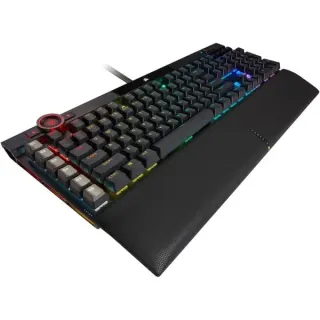 Corsair K100 RGB, Gaming-Tastatur (schwarz, DE-Layout, Cherry MX RGB Speed Silver)