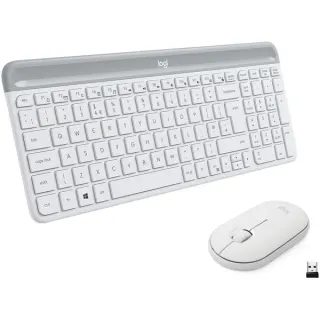 Logitech MK470 Slim Combo, Desktop-Set (weiß, DE-Layout, Scherenmechanik)