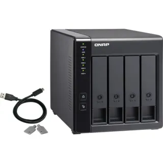 QNAP TR-004 Erweiterungsgehäuse, Laufwerksgehäuse (schwarz, RAID-Unterstützung)