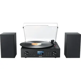 Karcher MC 8000DI, Kompaktanlage (schwarz, Plattenspieler, UKW/DAB+, Internetradio, Bluetooth)