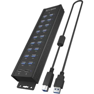 ICY BOX IB-HUB 1720-U3, USB-Hub (schwarz)