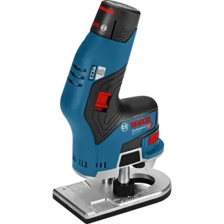 Bosch Professional Akku-Kantenfräse GKF 12V-8 Professional, 12Volt, Oberfräse (blau/schwarz, 2x Li-Ionen Akku 3,0Ah)