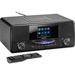 Karcher DAB 9000CDi, Kompaktanlage (schwarz, Internetradio, DAB+, UKW, CD/MP3-Player, Bluetooth, USB, Wecker)