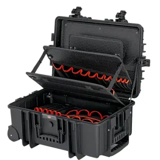 KNIPEX Werkzeugkoffer "Robust45 Move" 00 21 37 LE, Werkzeugkiste (schwarz, Staub- und wasserdicht, flugtauglich)