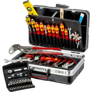 KNIPEX Werkzeugkoffer "Vision27" Sanitär, 52-teilig, Werkzeug-Set (schwarz, mit Werkzeug-Sortiment für Installateure)