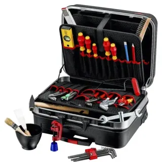 KNIPEX Werkzeugkoffer "BIG Basic Move" Sanitär, 31-teilig, Werkzeug-Set (schwarz, mit Werkzeug-Sortiment für Installateure)