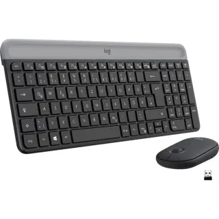 Logitech MK470 Slim Combo, Desktop-Set (graphit, DE-Layout, Scherenmechanik)