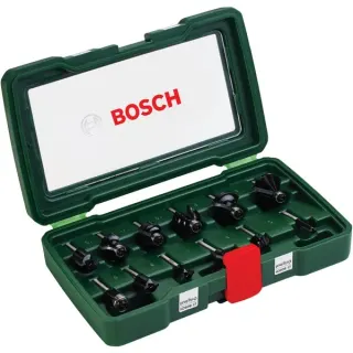 Bosch Heimwerken & Garten Wolfram-Carbide-Fräser-Set, 12-teilig (1/4" Schaft)