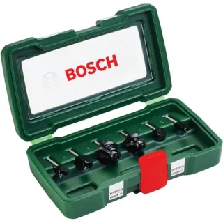 Bosch Heimwerken & Garten Wolfram-Carbide-Fräser-Set, 6-teilig (6mm-Schaft)