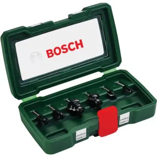 Bosch Heimwerken & Garten Wolfram-Carbide-Fräser-Set, 6-teilig (1/4" Schaft)