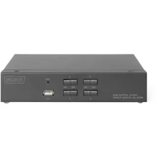 Digitus Desktop HDMI KVM Switch 4-Port, KVM-Switch (schwarz)