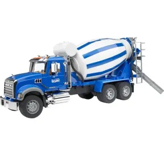 bruder 02814 MACK Granite Betonmisch-LKW, Modellfahrzeug (blau/weiß)