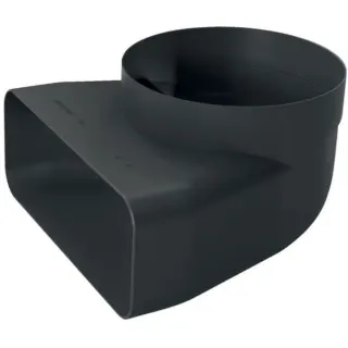Siemens 90° Adapterstück HZ9VDSI1, Ø 150mm, Rohr (schwarz, rund>flach, männlich)
