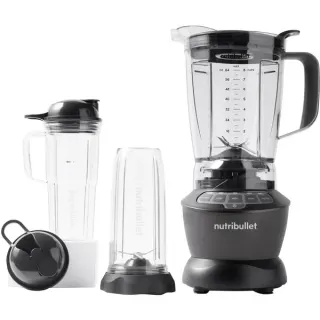 nutribullet Combo Standmixer NBF500DG (dunkelgrau, 1.200 Watt, 1,8 Liter & 0,925 Liter & 0,7 Liter)