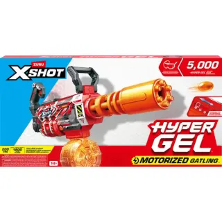 ZURU XSHOT Hyper Gel Gattlin Blaster, Gel-Blaster