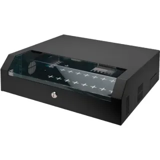 Digitus Wandgehäuse SOHO Slim 156x525x475mm 3HE rotierbar 2HE fix, IT-Schrank (schwarz)