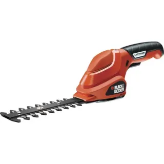 BLACK+DECKER Akku-Strauchschere GSL300 (orange/schwarz, Li-Ionen Akku 1,1 Ah)