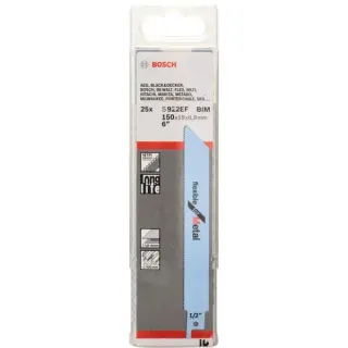 Bosch Professional Säbelsägeblatt S 922 EF Flexible for Metal, 25 Stück (Länge 150mm)