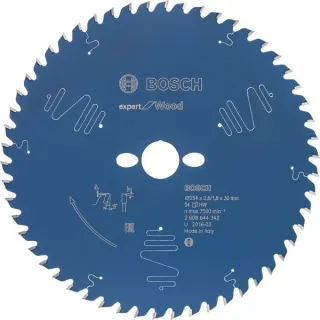 Bosch Professional EXPERT Wood Kreissägeblatt, Ø 254mm, 54Z (Bohrung 30mm, für Tischkreissägen)
