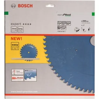 Bosch Professional EXPERT Wood Kreissägeblatt, Ø 250mm, 80Z (Bohrung 30mm, für Tischkreissägen)