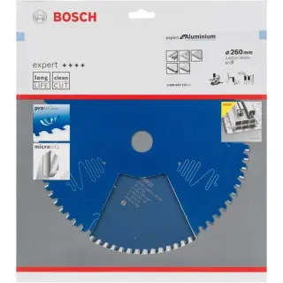 Bosch Professional Kreissägeblatt Expert for Aluminium, Ø 260mm, 80Z (Bohrung 30mm, für Kapp- & Gehrungssägen)