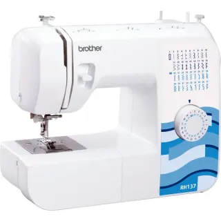 Brother Mechanische Nähmaschine RH137 (weiß/violett)