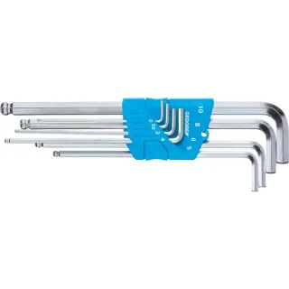 GEDORE Winkelschraubendreher- Set, 8-teilig (von 2mm bis 10mm, mit Kugelkopf)