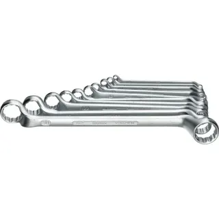 GEDORE Doppelringschlüssel-Satz, 10-teilig, Schraubenschlüssel (tief gekröpft)