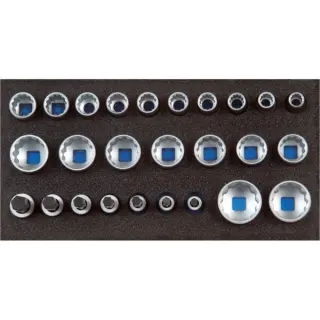 GEDORE Steckschlüsseleinsatz-Set 1/2", 26-teilig (im 1/3 Check-Tool-Modul)