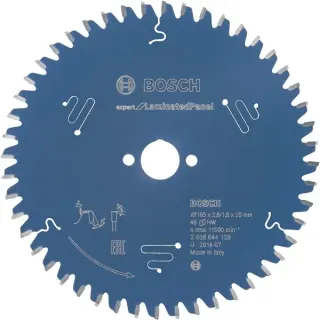 Bosch Professional Kreissägeblatt Expert for Laminated Panel, Ø 165mm, 48Z (Bohrung 20mm, für Handkreissägen)