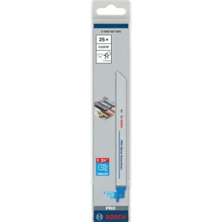 Bosch Professional PRO Metal Demolition Säbelsägeblatt S 1125 VF, 25 Stück (Länge 225mm)