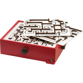 BRIO Labyrinth mit Übungsplatten, Geschicklichkeitsspiel (rot)