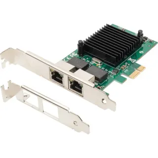 Digitus 2 Port Gigabit Ethernet, LAN-Adapter
