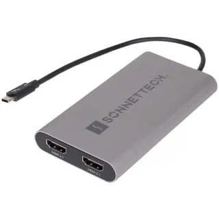 Sonnet Adapter Thunderbolt 3 > Dual 4K HDMI 2.1 (grau/schwarz)