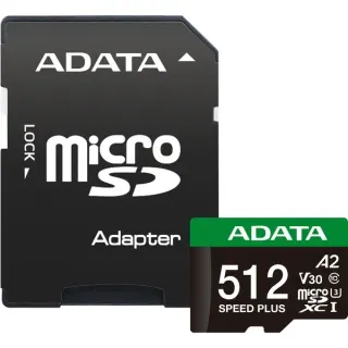 ADATA SPEED PLUS microSDXC 512 GB, Speicherkarte (UHS-I U3, Class 10, V30, A2)