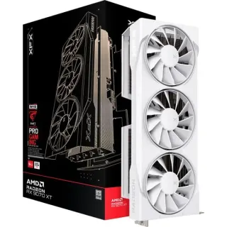 XFX Radeon RX 9070 XT Swift, Grafikkarte (weiß, RDNA4, GDDR6, 3x DisplayPort, 1x HDMI 2.1)