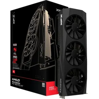 XFX Radeon RX 9070 XT Quicksilver, Grafikkarte (schwarz, RDNA4, GDDR6, 3x DisplayPort, 1x HDMI 2.1)