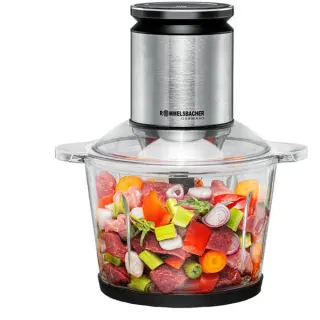 Rommelsbacher Multi-Zerkleinerer MZ 800 (edelstahl/schwarz, 800 Watt, Glasbehälter 2,7 Liter)